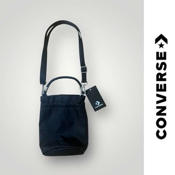NWT Converse Black Satin Bucket Mini Bag, MSRP $40 - Picture 5 of 9